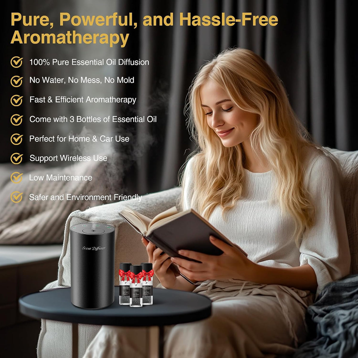 Waterless Essential Oil Diffuser Starter Kit