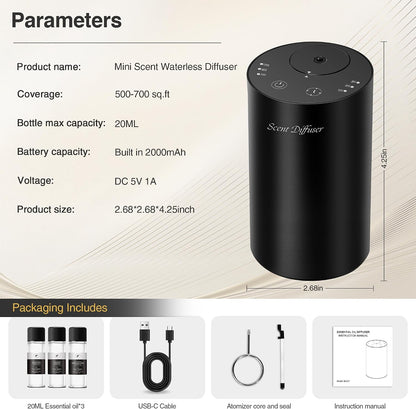Waterless Essential Oil Diffuser Starter Kit