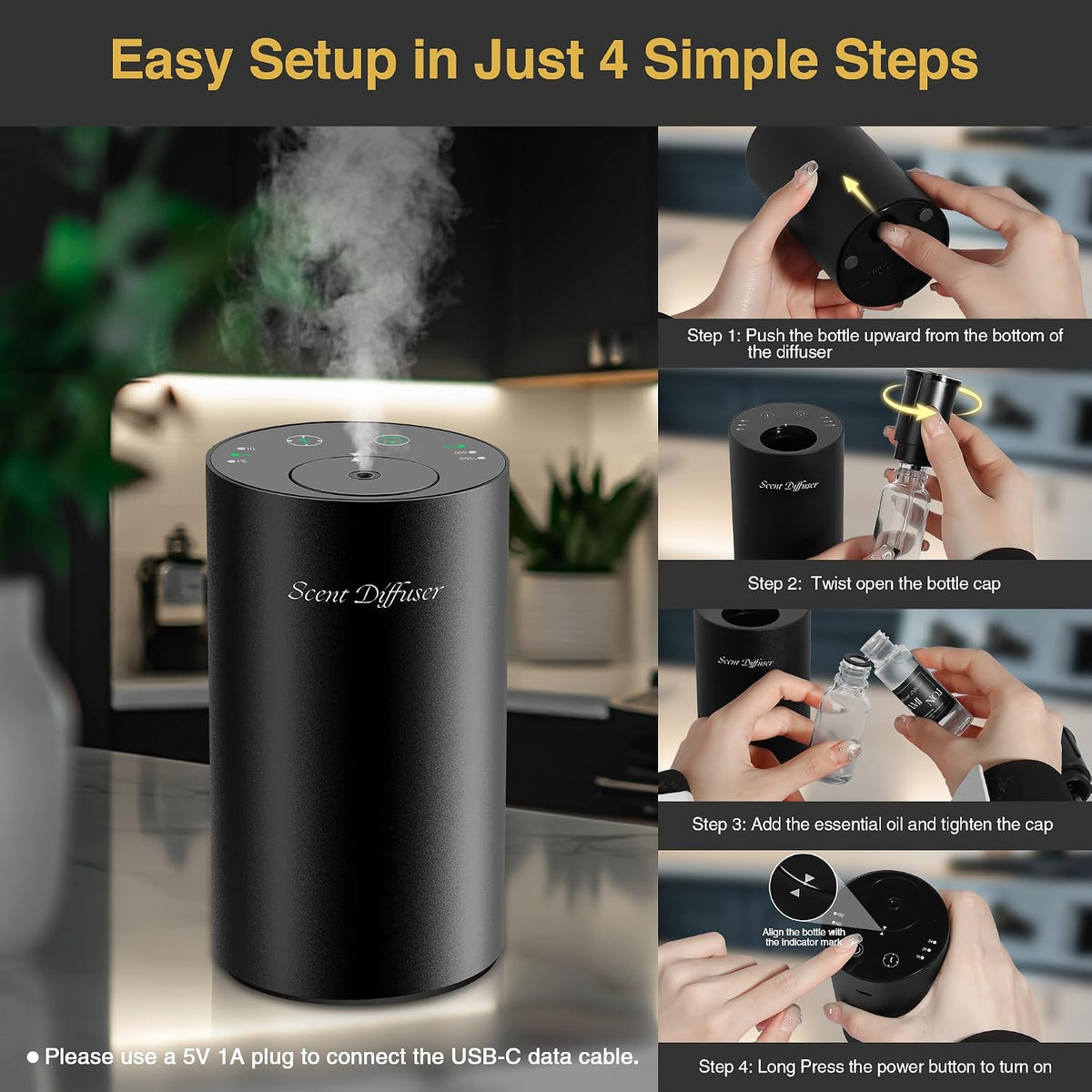 Waterless Essential Oil Diffuser Starter Kit
