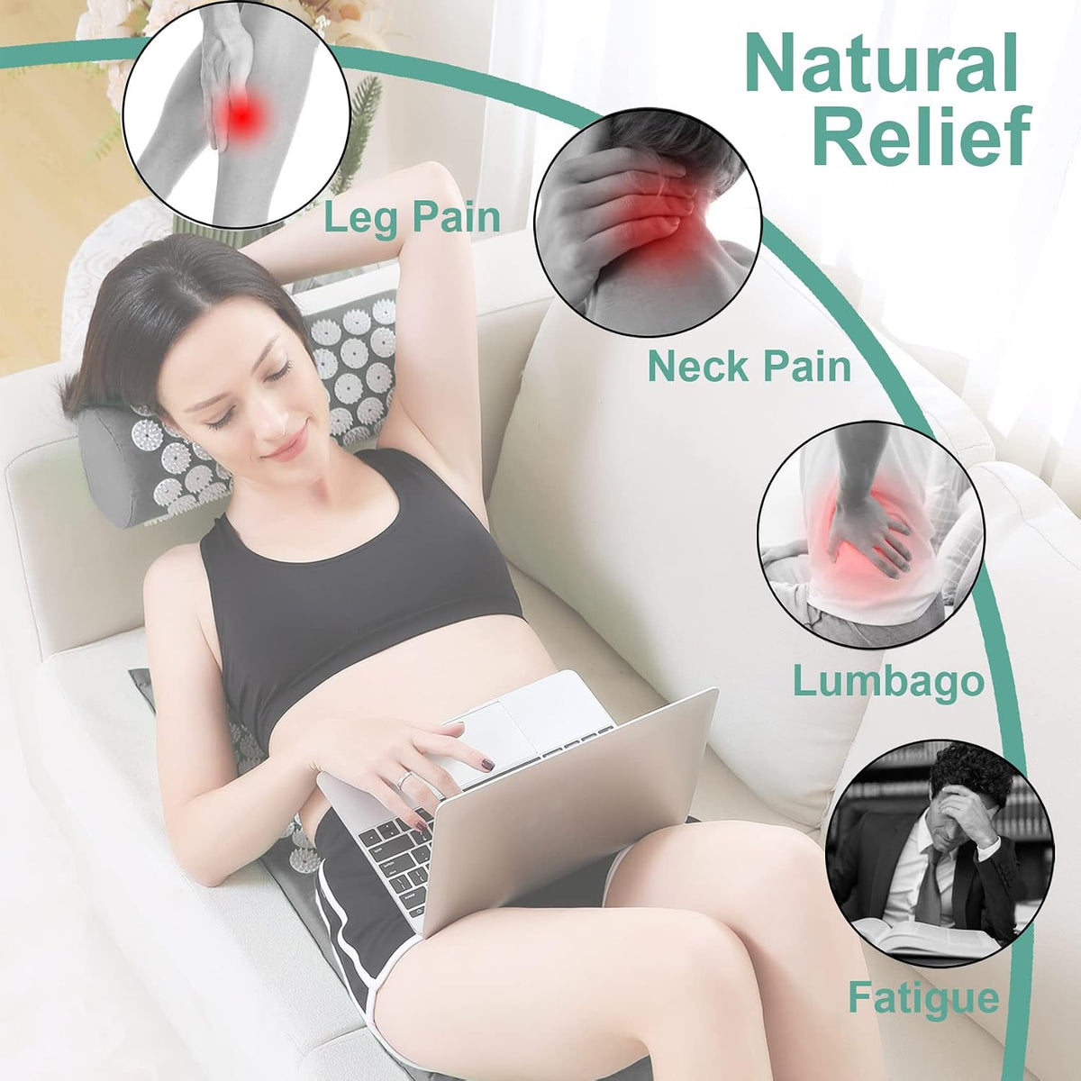 Acupressure Mat & Pillow Set